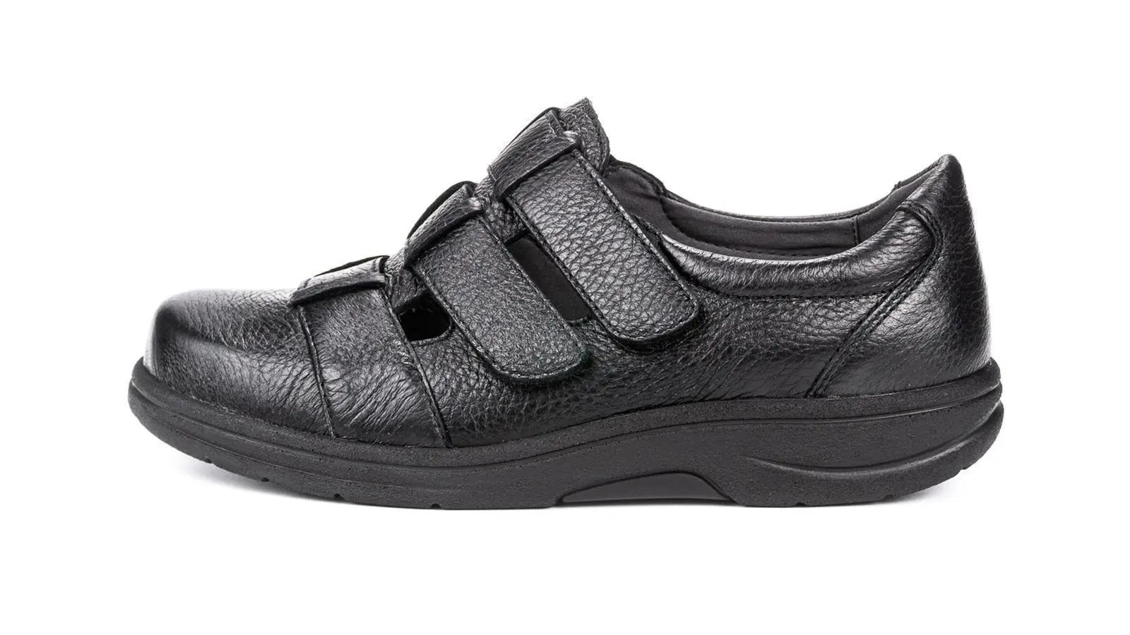 Schwarze MATT Hirsch Schuhe, elegant und modern, aus hochwertigem Leder, seitlich auf einem neutralen Hintergrund platziert.