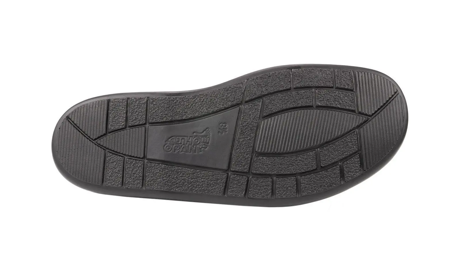 Der schwarze Nappa Schuh ARMIN steht auf einem hellen Untergrund, mit atmungsaktiven Materialien und elegantem Design, ideal für jeden Anlass.