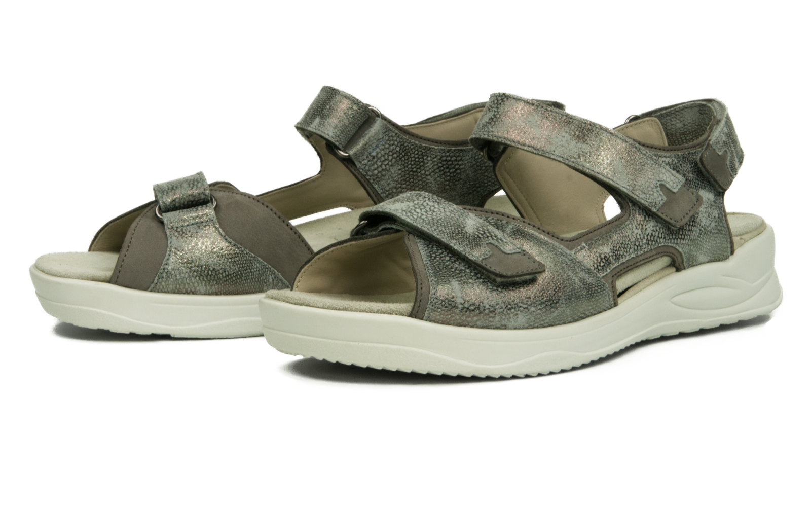 KASSANDRA Velours + Nubuk in grau KASSANDRA Velours + Nubuk in grau, Bekleidung, Schuhwerk, Sandale